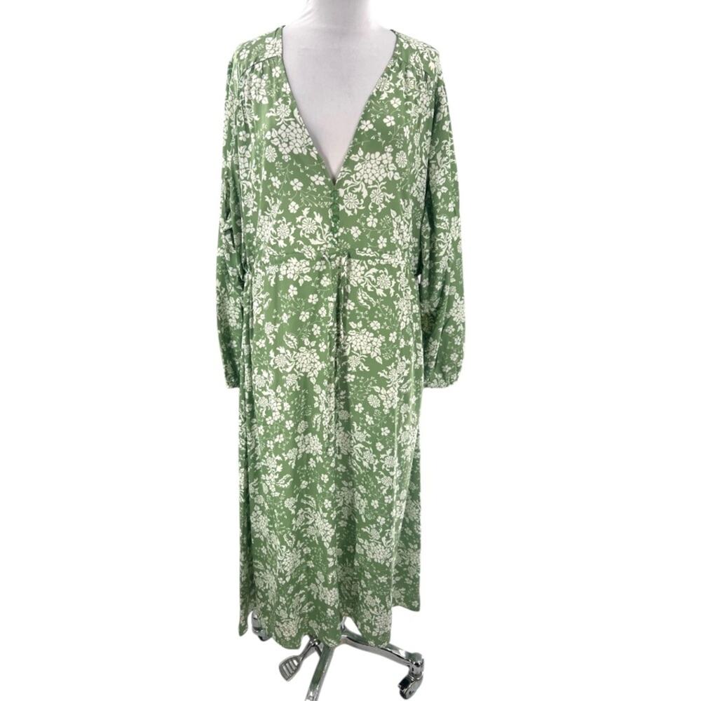 NWT Summersalt The Cinched Waist Caftan Dress vintage floral sz L - Picture 2 of 7